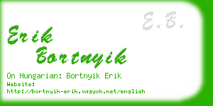 erik bortnyik business card